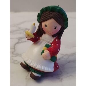 Holly Hobbie Christmas Ornament Bright Holiday Cheer Vintage Candle Girl  B9